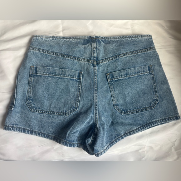 Fashion Nova Light Blue Jean Shorts - Picture 3 of 5